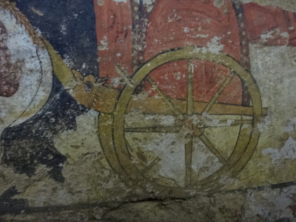 The wheels of the chariot from hell driven by Charon. Museo Civico Archeologico di Sarteano