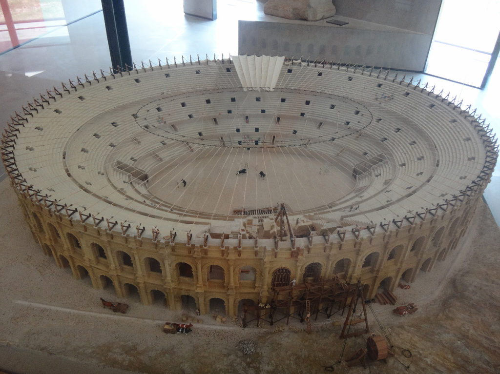 Model of the Arles coliseum. Musée de l'Arles et de la Provence antiques