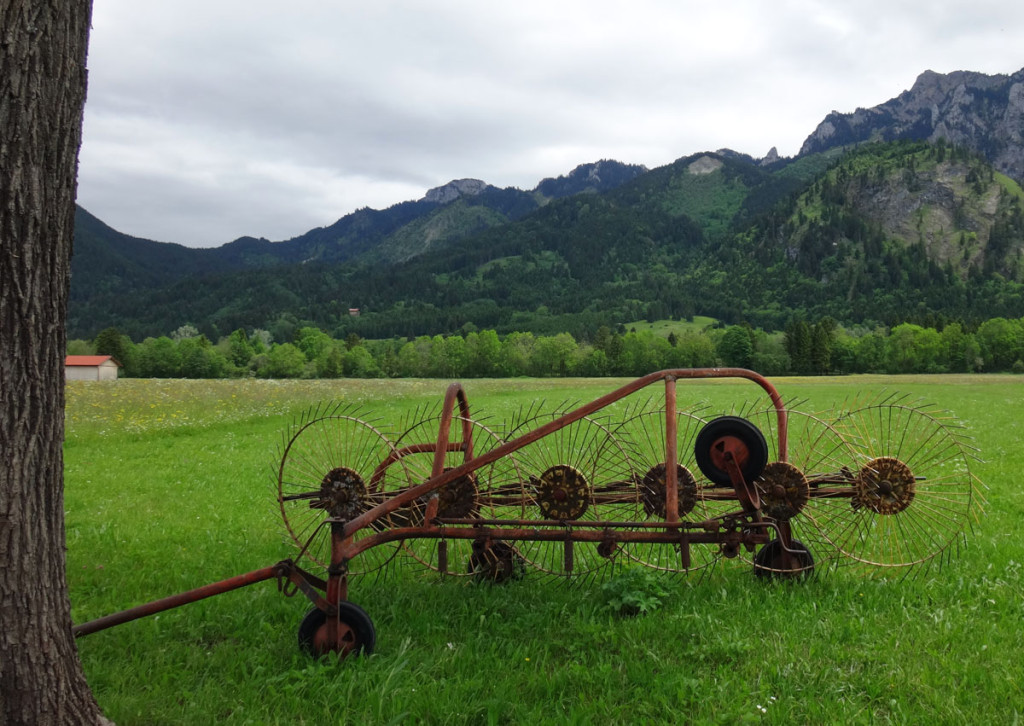 Farm machinery as we drove to Oberammergau