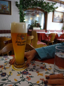 Enjoying the beer of kings in Oberammergau