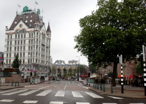 The White House, built about 1900, survived the central city bombing and today is still used as a luxury hotel.  You can read more about the White House at Architecture in Rotterdam.