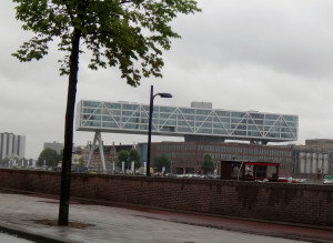 OK – is this building just too cool for school?  We approached the building from many angles but never got close to it as it was always across a river or open water. I think this is the Unilever Best Foods office building.