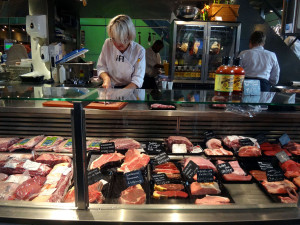 One of several Markthall butcher shops