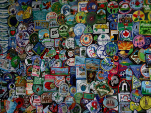 Patches represent the thousands of visits from traveling scouts.