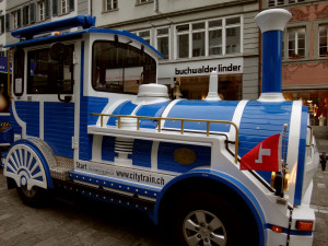 You can easily walk around Lucerne on foot, but if you feel like riding, the ubiquitous little tourist trains wind through the streets with frequent stops.