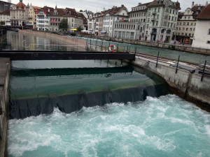 Water is controlled by sluices