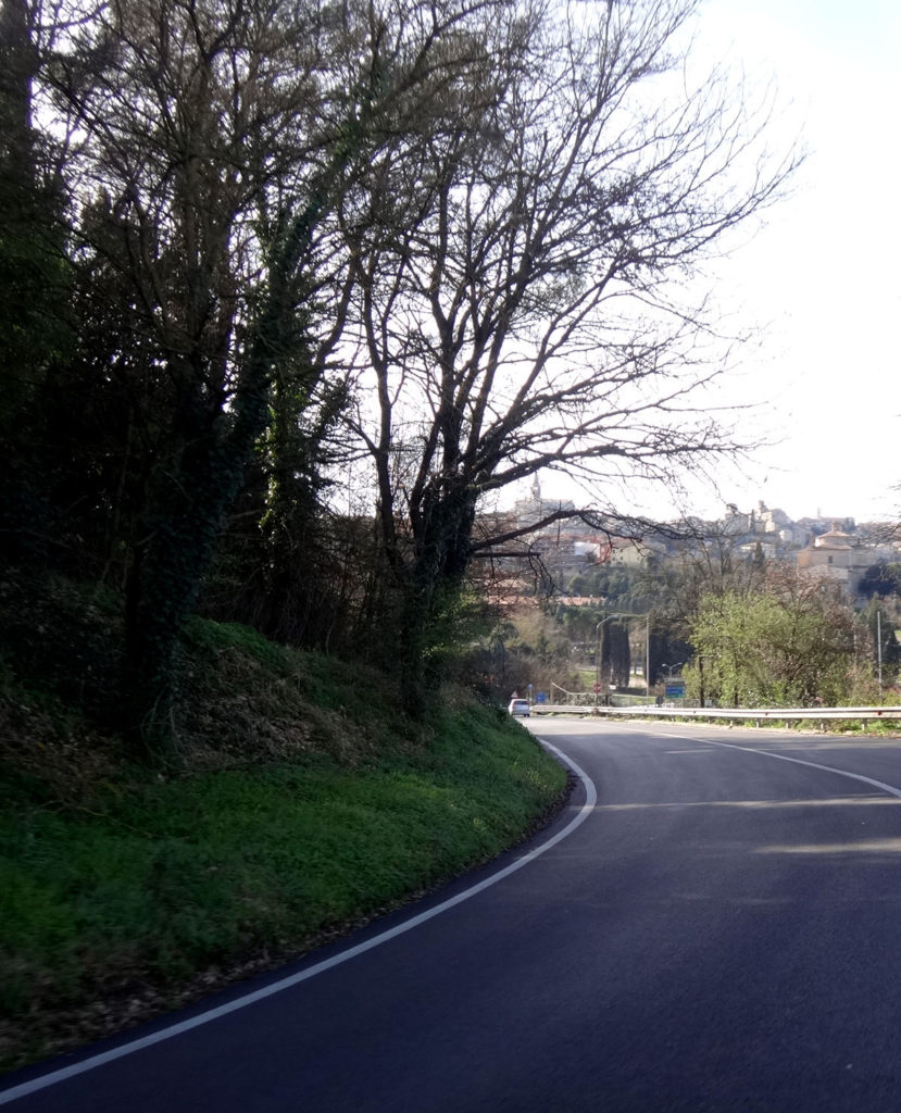 This is our drive uphill to the hill town of Todi, Italy 2016.