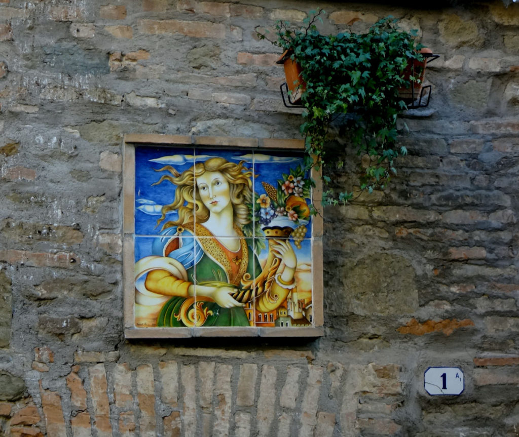 Ceramic wall art in Deruta, Italy 2016