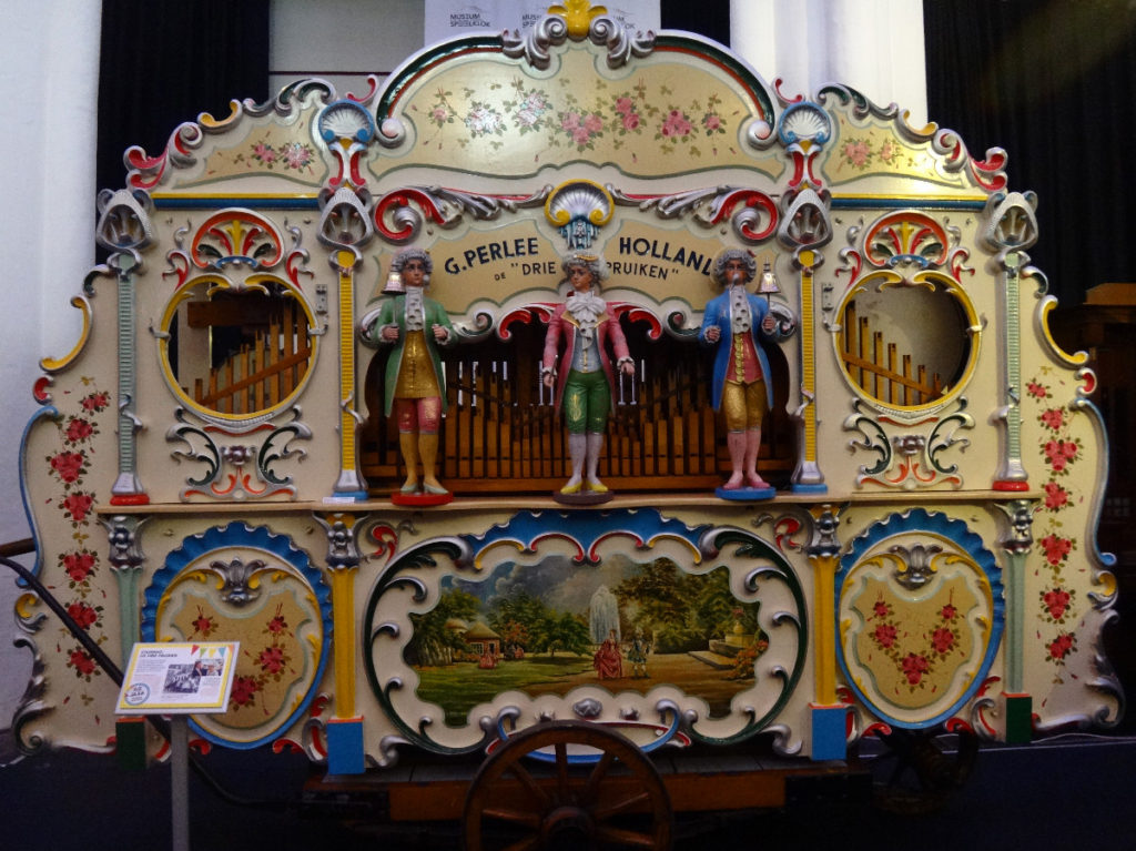 This is the large calliope-type musical instrument that works perfectly, booming out tunes that fill the museum with sound.